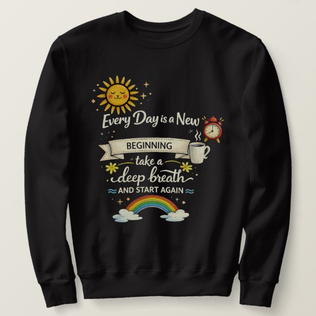 Every Day is a New Beginning Essential T-Shirt Sweatshirt (Design Front)