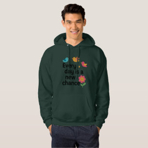 Every Day Is a New Chance – Colourful Birds Hoodie