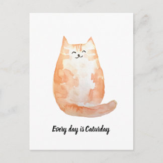 "Every day is Caturday" Postcard