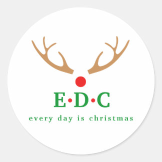 Every Day is Christmas Classic Round Sticker