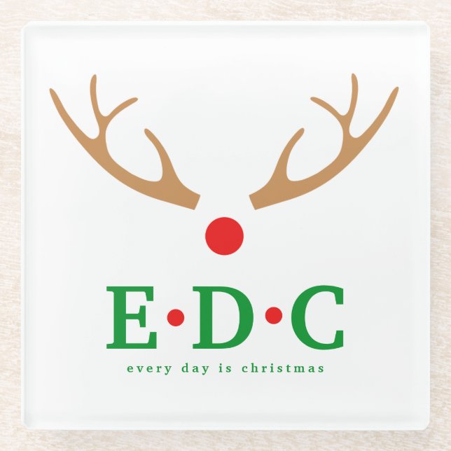 Every Day is Christmas Glass Coaster (Front)