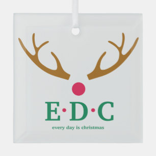 Every Day is Christmas Glass Ornament