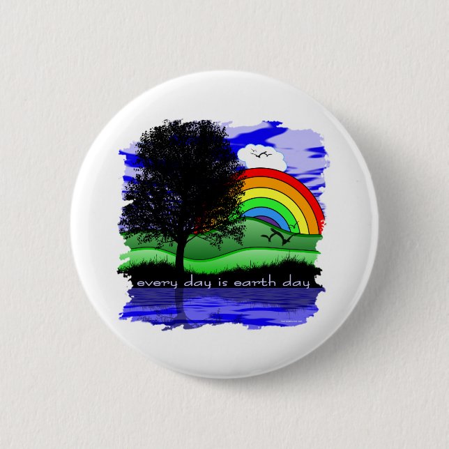 Every Day is Earth Day 6 Cm Round Badge (Front)