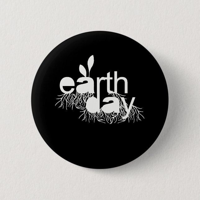 Every day is earth day 6 cm round badge (Front)