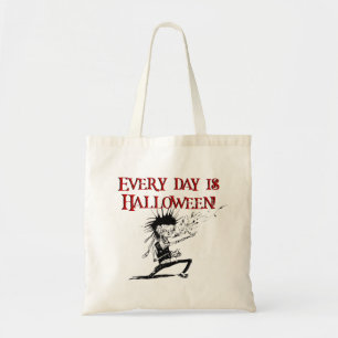 Every day is Halloween! Backed with skeleton crew. Tote Bag