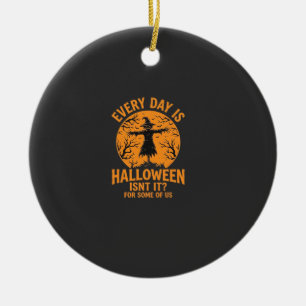 Every Day Is Halloween Scarecrow Witch Design_1 Ceramic Tree Decoration