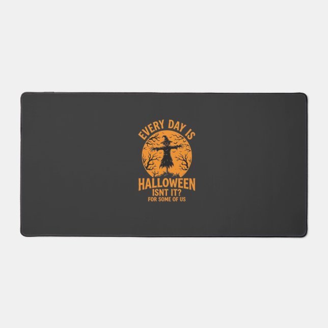 Every Day Is Halloween Scarecrow Witch Design_1 Desk Mat (Front)