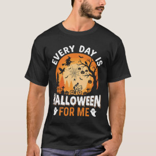 Every Day Is Halloween Vintage T Shirt Design
