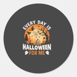 Every Day Is Halloween Vintage T Shirt Design Classic Round Sticker