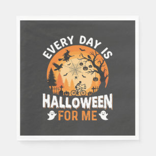 Every Day Is Halloween Vintage T Shirt Design Napkin