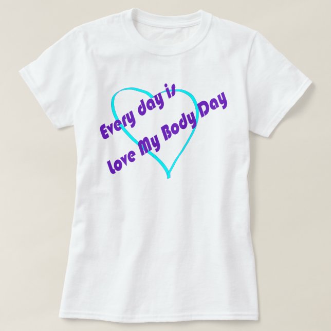 Every day is Love My Body Day Plus Size Tank Top (Design Front)