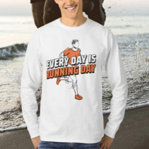 Every Day Is Running Day –Long Sleeve Shirt Orange