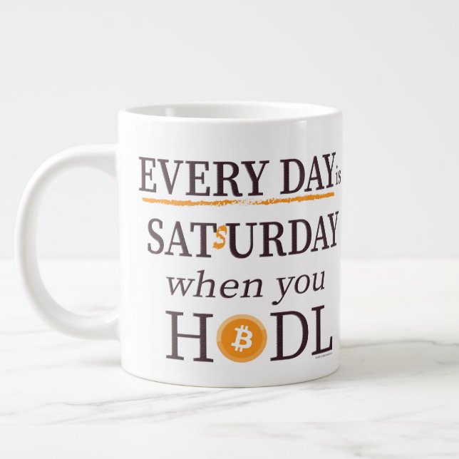 Every Day is Satsurday Jumbo Mug (Left)