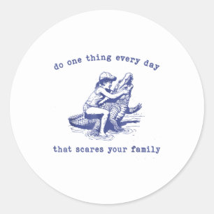 Every Day Scares Family Classic Round Sticker