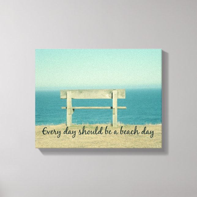 Every Day should be a Beach Day Quote Canvas Print (Front)