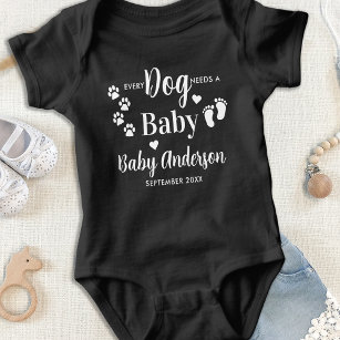 Every Dog Needs A Baby Pregnancy Announcement Blac Baby Bodysuit