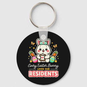 Every Easter Bunny Loves Residents Cute Nurse Key Ring