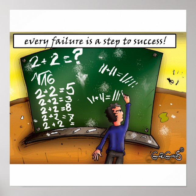 Every failure is a step to success poster (Front)