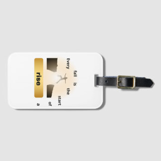 "Every Fall Is the Start of a Rise – Leap of Hope" Luggage Tag