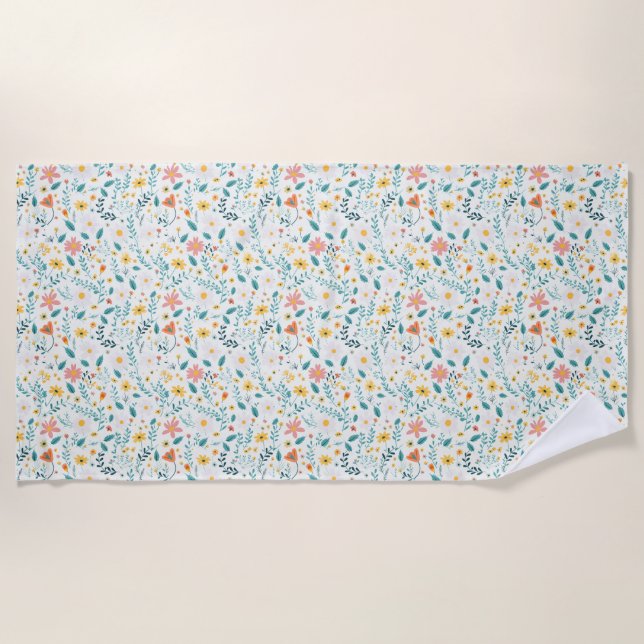 Every Flower Must Grow Through Dirt Beach Towel (Front)
