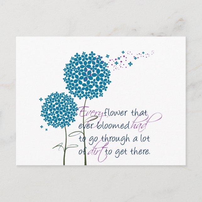 Every flower that ever bloomed... postcard (Front)