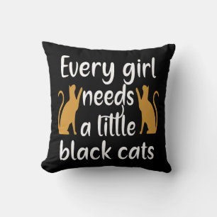 Every girl needs a little black cats cushion