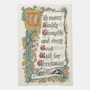 Every Good Wish for Christmas Tea Towel