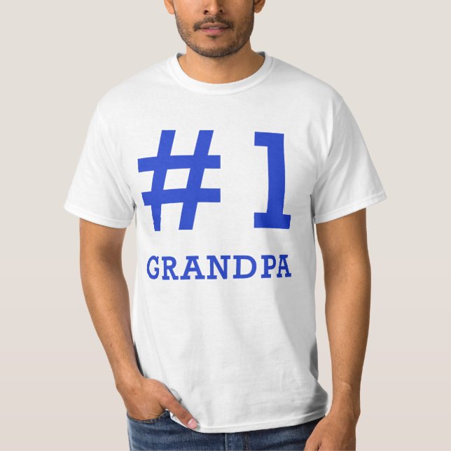 Every Grandpa Deserves a #1 Grandpa Tshirt! T-Shirt (Front)
