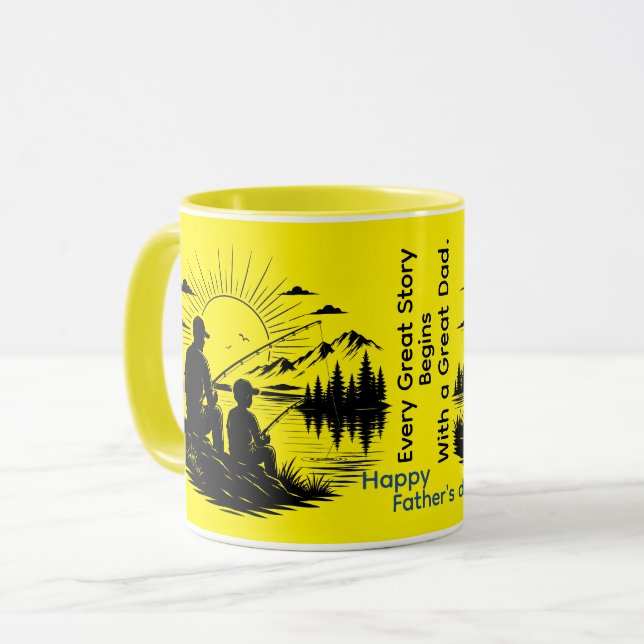Every Great Story Begins With a Great Dad. Mug (Front Left)
