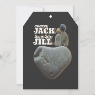 Every Jack  has his  Jill - Love Rules Stone Art  Holiday Card