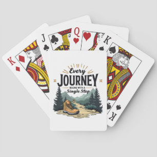Every Journey Start With a Single Step Hiking Playing Cards