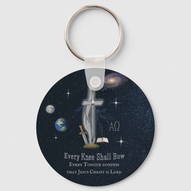 Every knee shall bow  key ring (Front)