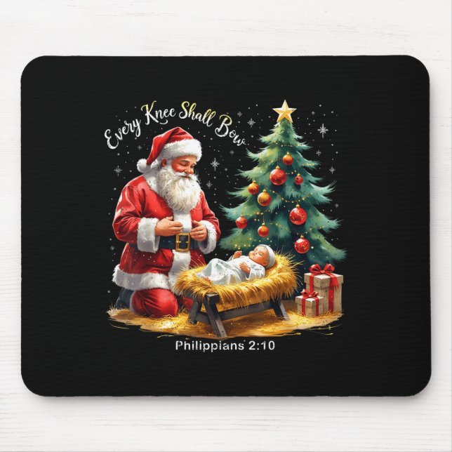 Every Knee Shall Bow Philipans 2_10 Christmas  Mouse Pad (Front)
