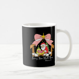 Every Knee Shall Bow Santa Christmas Nativity Scen Coffee Mug