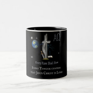 Every knee shall bow Two-Tone coffee mug