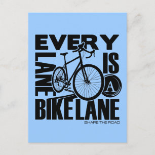 Every Lane A Bike Lane Postcard