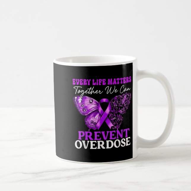 Every Life Matters Prevent Overdose Awareness Purp Coffee Mug (Right)