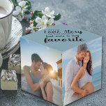 Every Love Story is Beautiful Custom 4 Photo Cube<br><div class="desc">Create your own unique photo cube to tell your love story. The photo template is set up ready for you to add your own pictures, which will automatically fill 4 of the cube faces. The wording on the top reads "every love story is beautiful but ours is my favourite". You...</div>