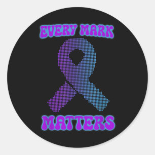 Every Mark S, Suicide Prevention Week And Dot Day Classic Round Sticker