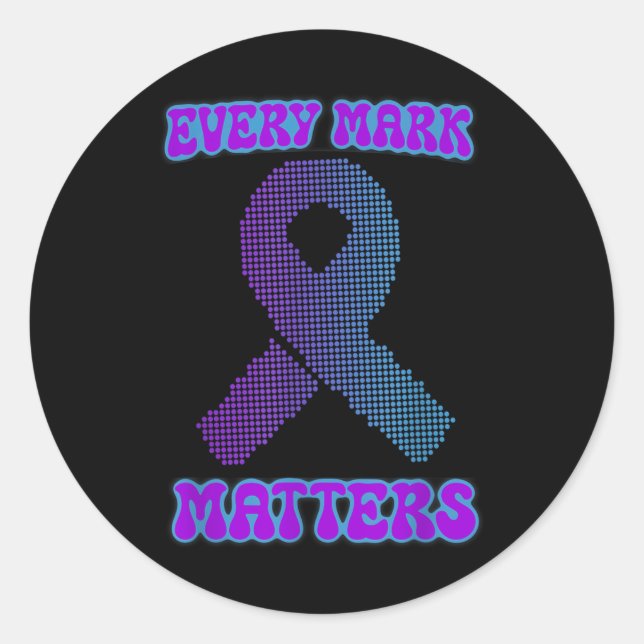 Every Mark S, Suicide Prevention Week And Dot Day  Classic Round Sticker (Front)