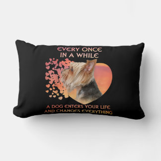 Every Once In A While A Dog Enters Yorkshire Lover Lumbar Cushion