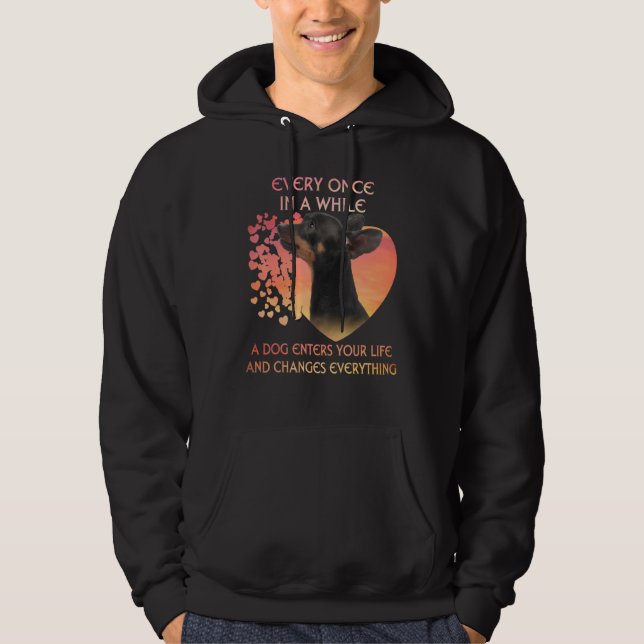 Every Once In A While A Miniature Pinscher Enters  Hoodie (Front)