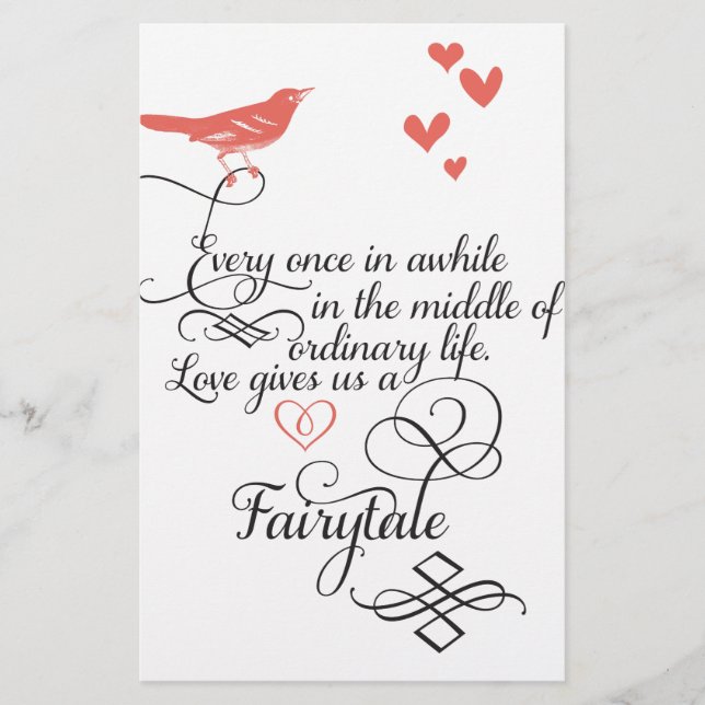 Every once in awhile in an ordinary life. stationery (Front)