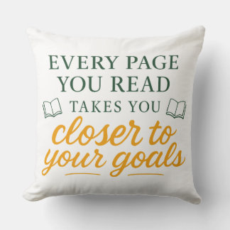 Every Page You Read | Motivational Reading Quote Cushion
