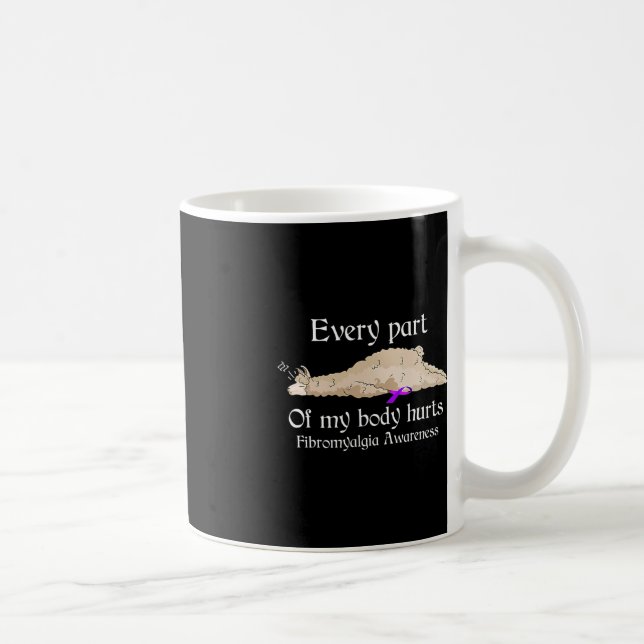 Every part of my body hurts fibromyalgia awareness coffee mug (Right)