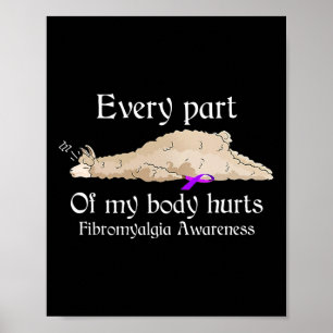 Every part of my body hurts fibromyalgia awareness poster