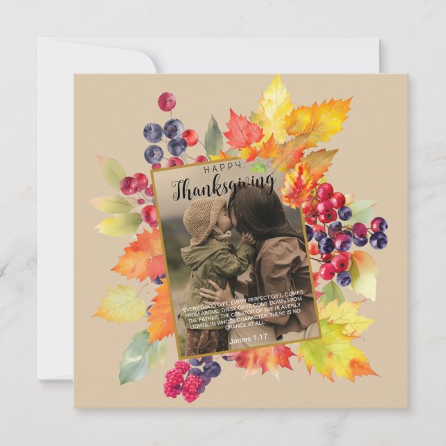 Every Perfect Gift Thanksgiving Photo Cards  (Front)