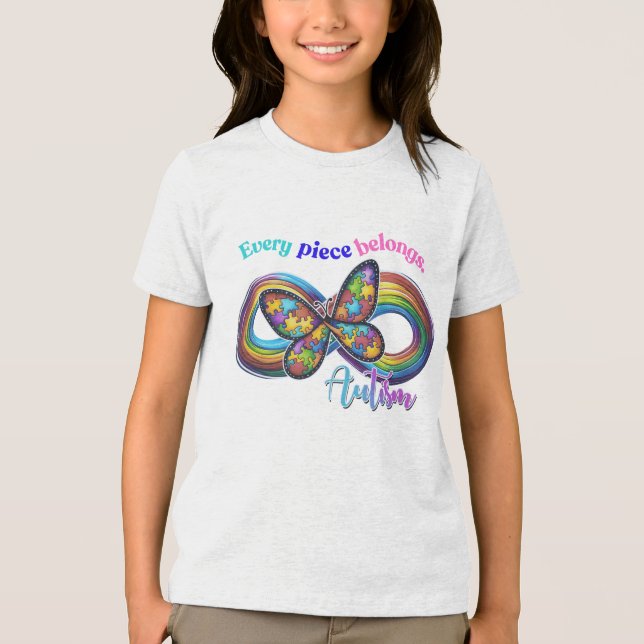 Every Piece Shines – Autism Butterfly Tee (Front)