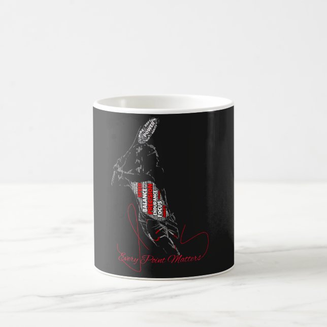 Every Point Matters Tennis Typography Coffee Mug (Center)