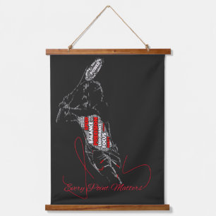Every Point Matters Tennis Typography T-Shirt Hanging Tapestry